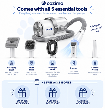 Pet Grooming Vacuum Kit – 5-in-1