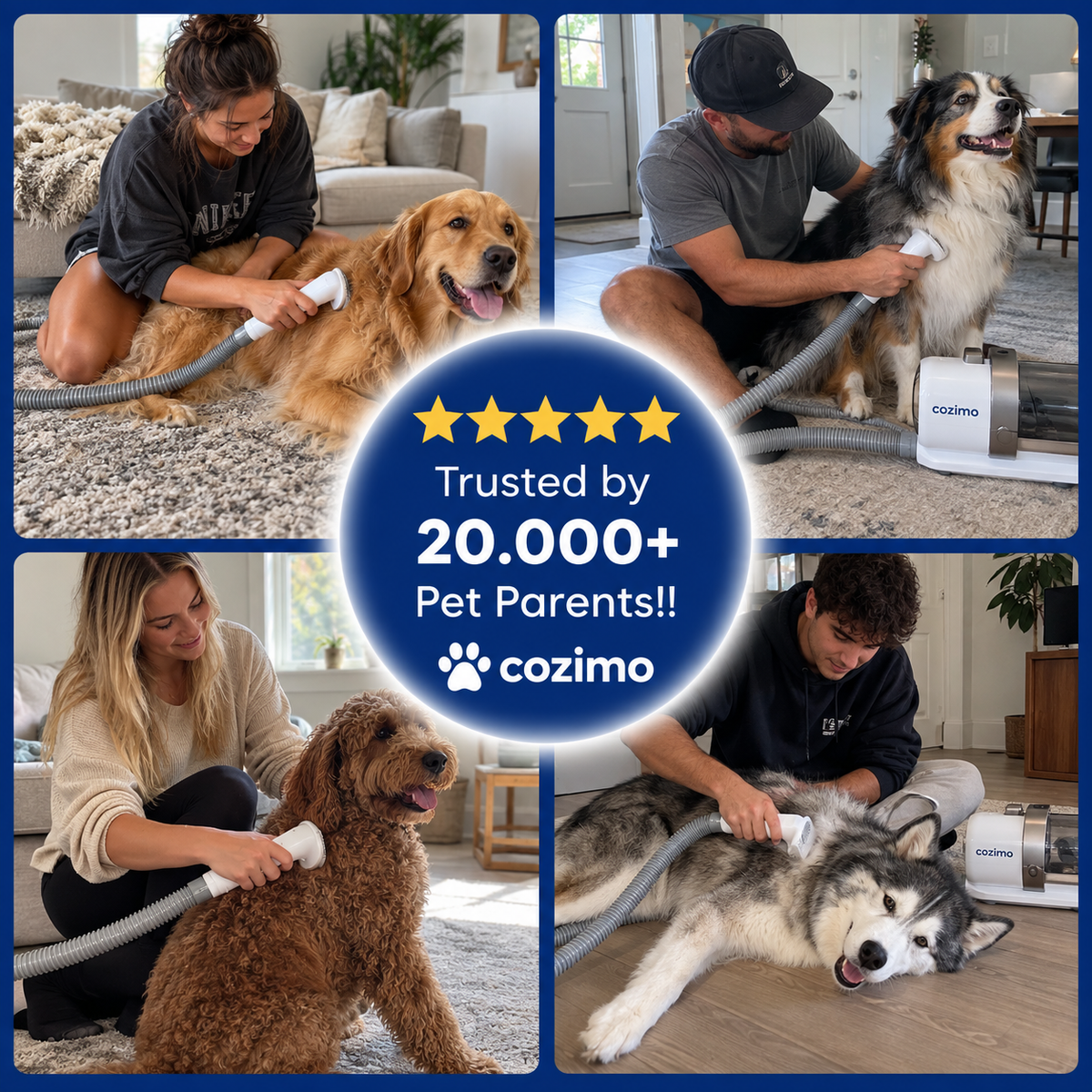 Pet Grooming Vacuum Kit – 5-in-1